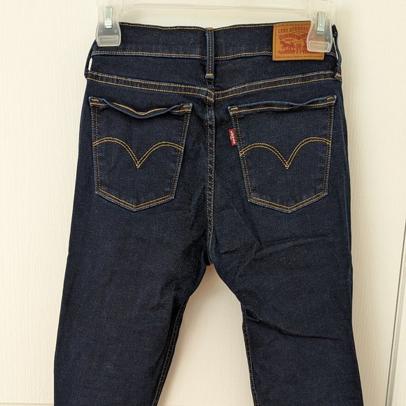 NWOT Levi's 710 Super Skinny Dark Blue Jeans Size 27 - Picture 3 of 8